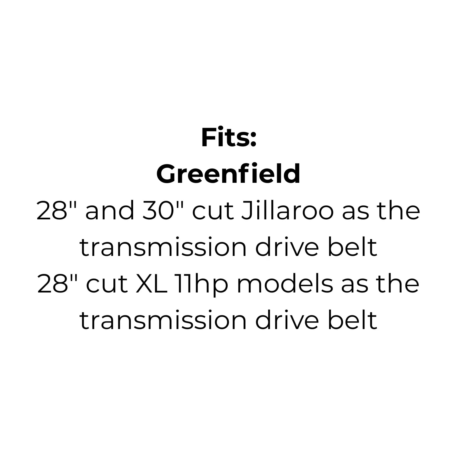 Belt Replaces Greenfield GT94 Transmission Drive Belt
