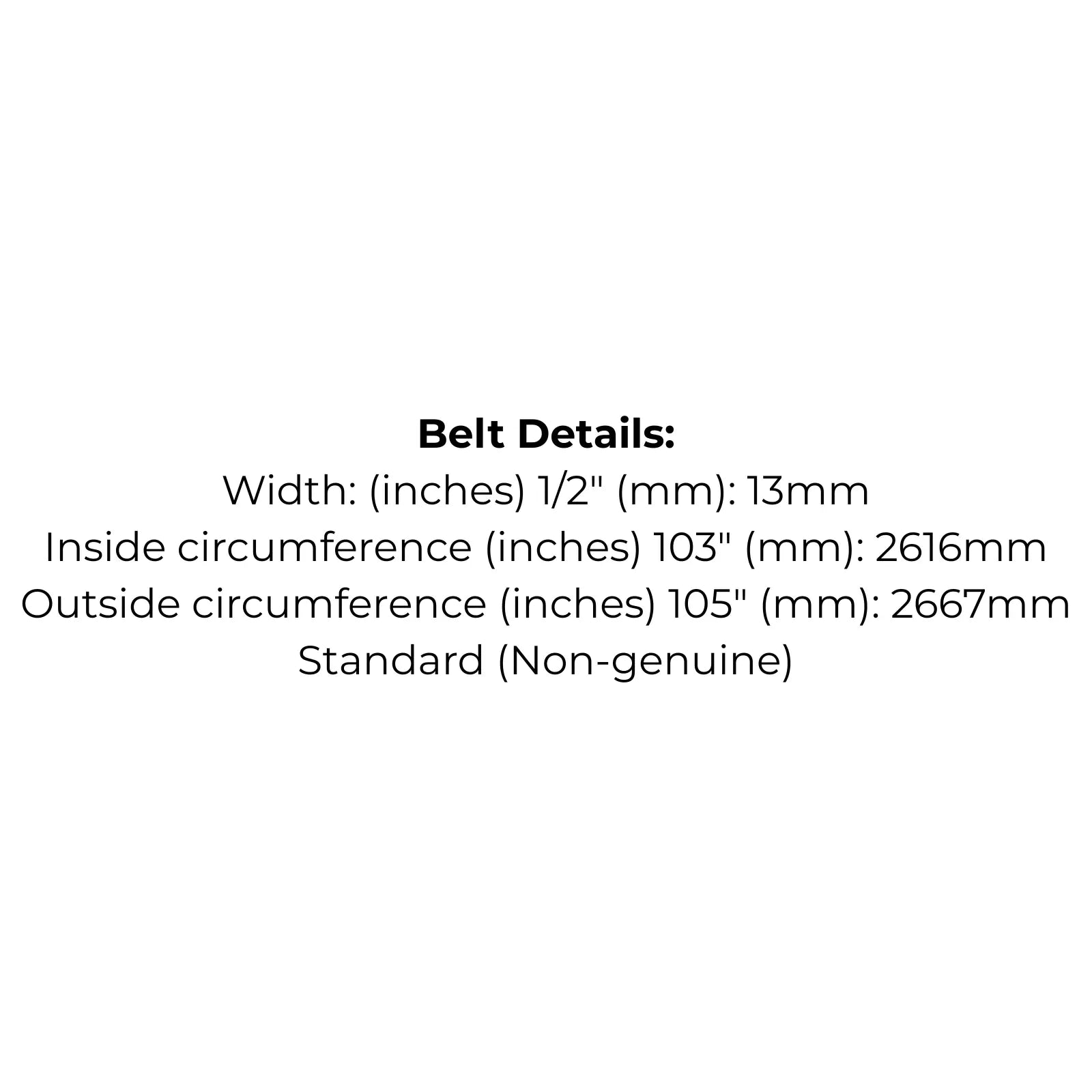 Belt Replaces Bolens 1746823 36" cut ST series
