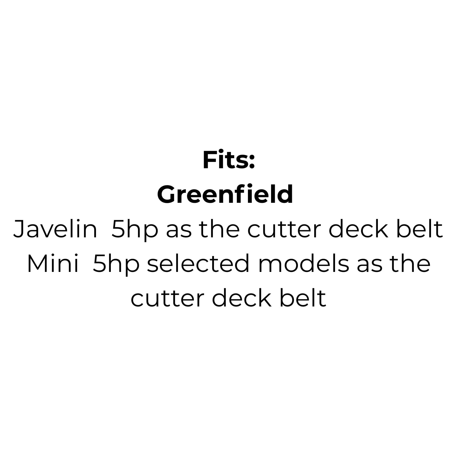 Belt Replaces Greenfield GT370 or Kingcat V29