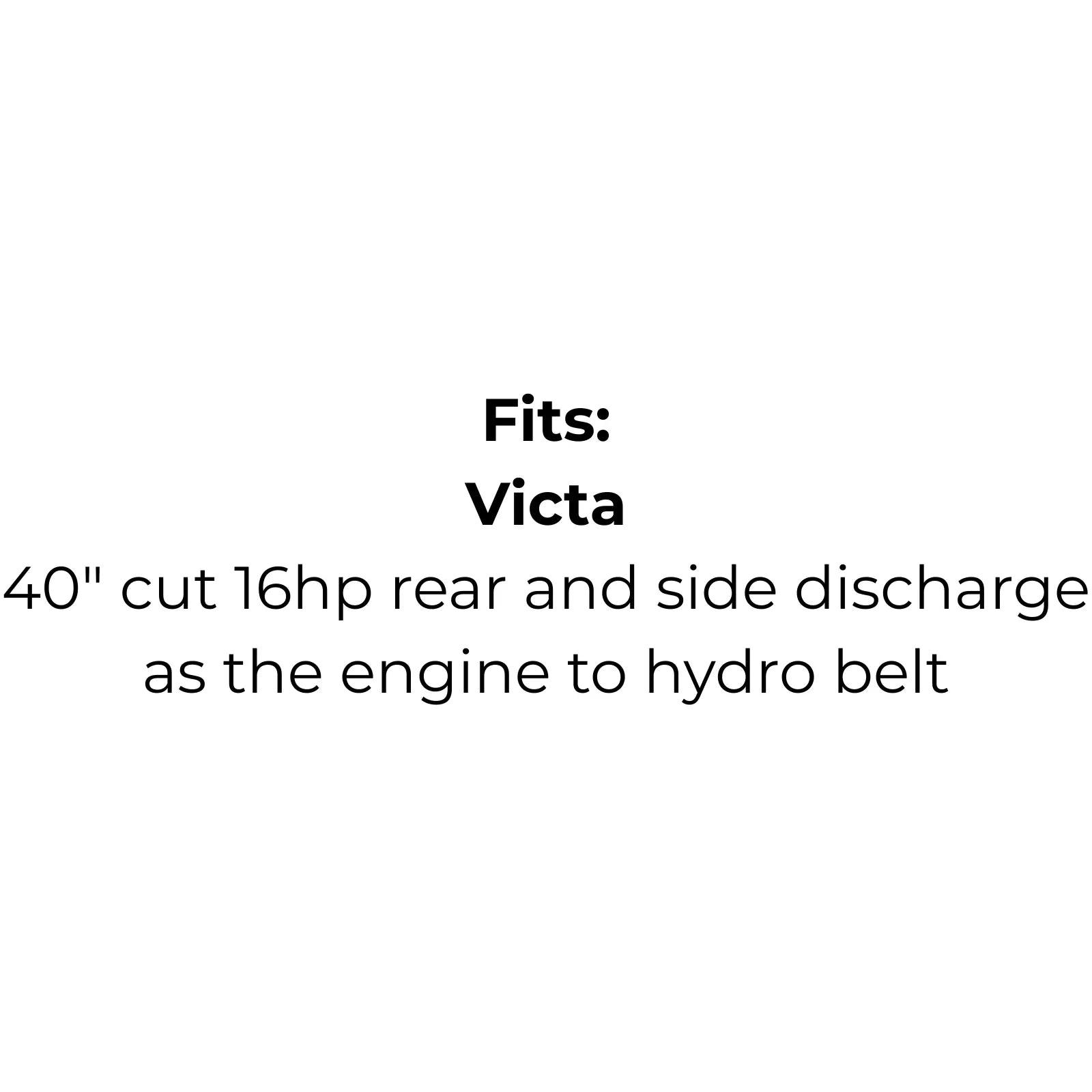 Belt Replaces Kingcat V26 or Victa as the Hydro Belt