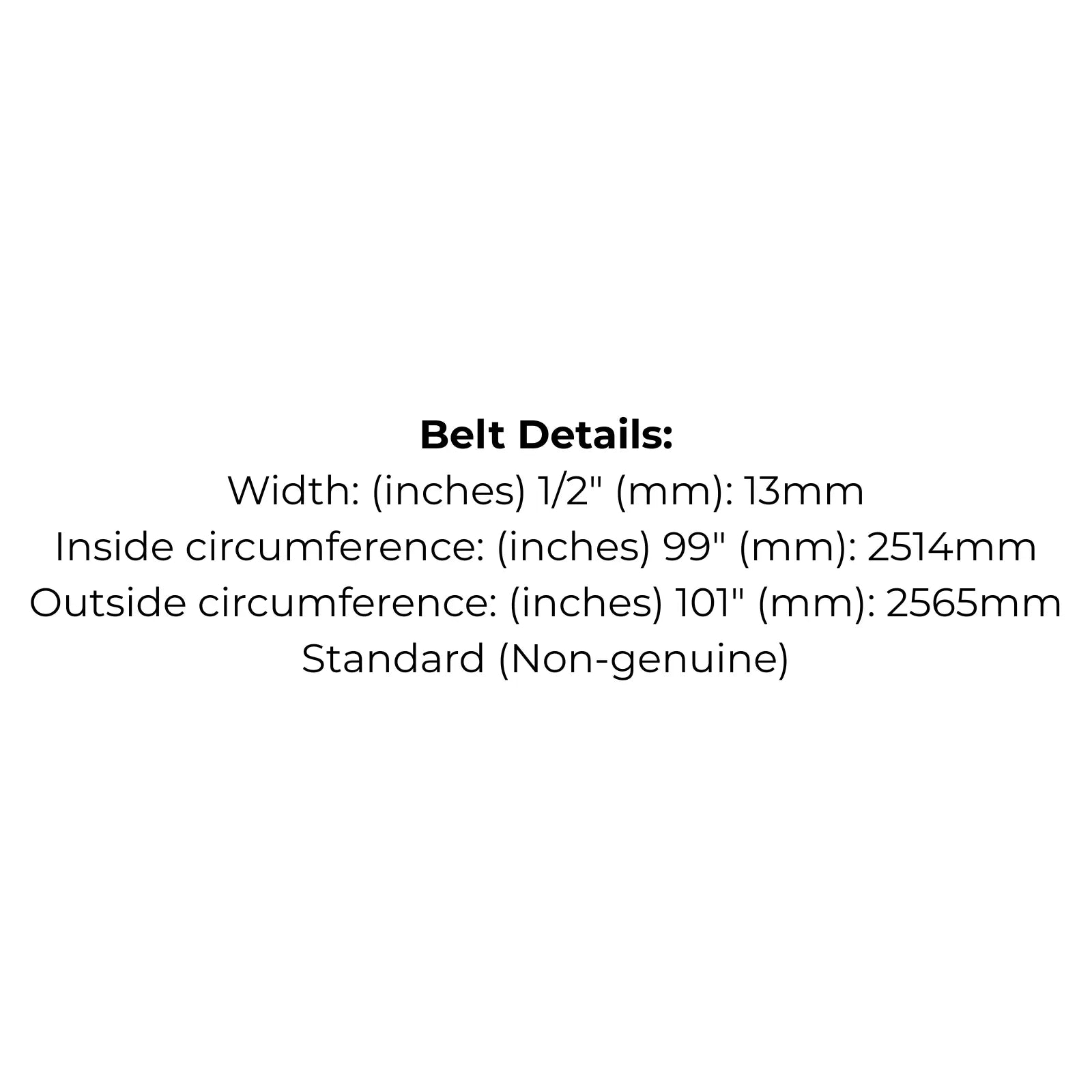 Belt replaces Greenfield GT2200 Cutter Drive Belt