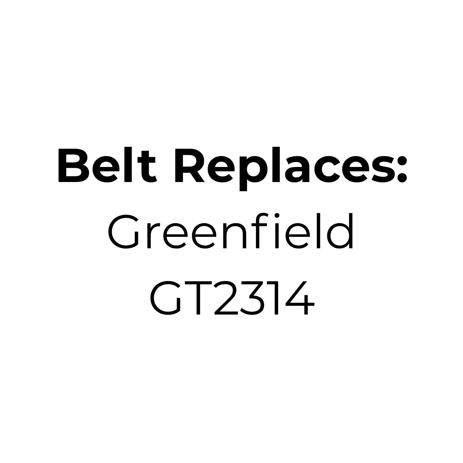 2x Belts Replace GT2314 for Greenfield Mini Mow