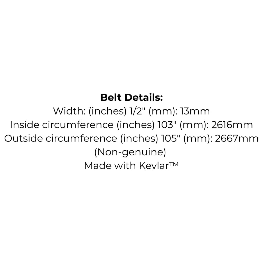 Belt Replaces Kingcat V32 Hydrostatic Drive Belt