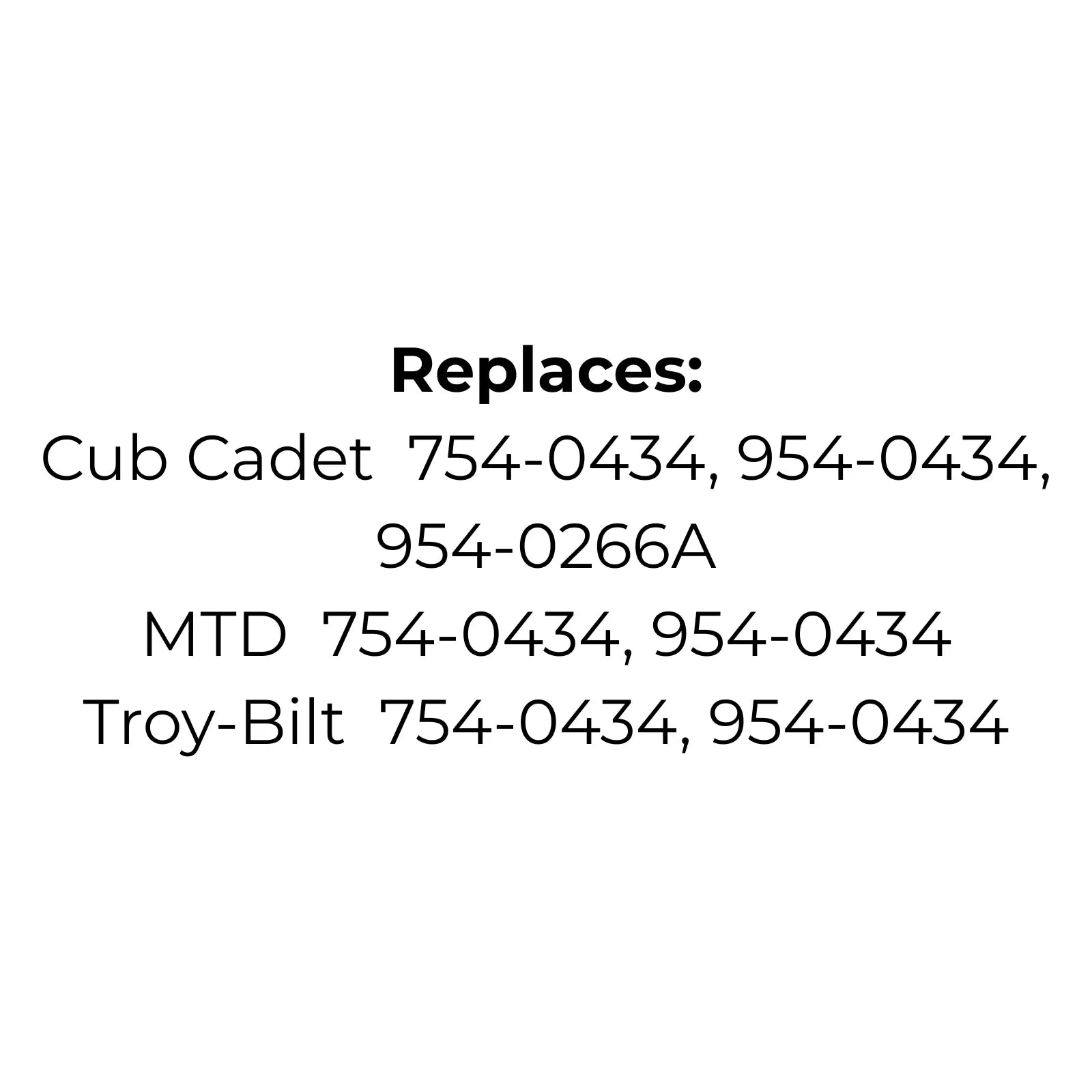 Belt to replace Cub Cadet, MTD, Troy-Bilt 954-0434, 754-0434 Made with Kevlar™