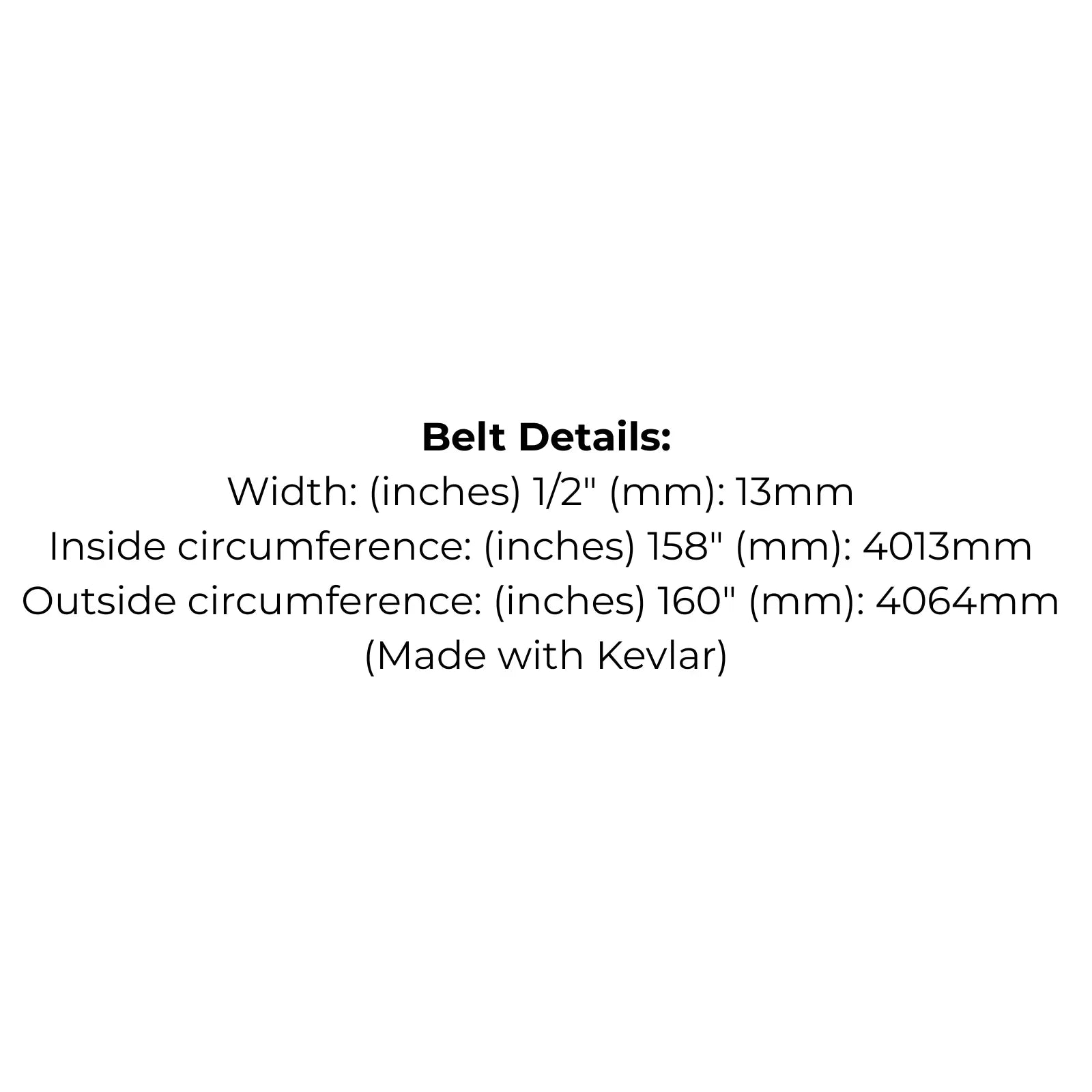 Belt replaces Bolens 1764007 cutter deck belt for 42" ST160