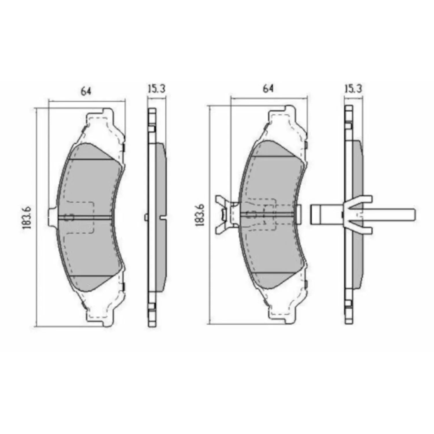 Phantom Ceramic Front Brake Pads for Commodore, Crewman, Monaro  VT, VX, VY and VZ 1997-2006 RDC1331