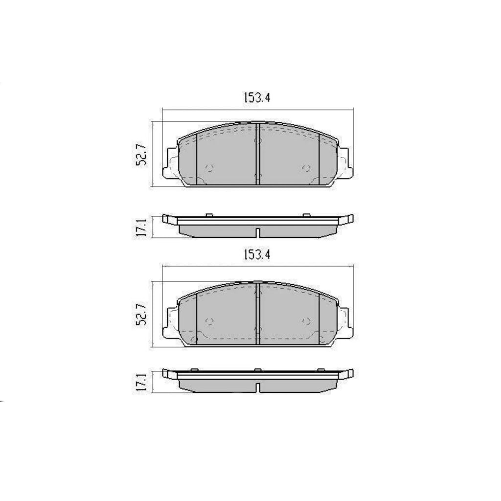 RDA Phantom Ceramic Front Brake Pads for Holden Commodore, Calais, VE 2006-2013, VF 2013-2017 Statesman WM 2006-2010, RDC1949