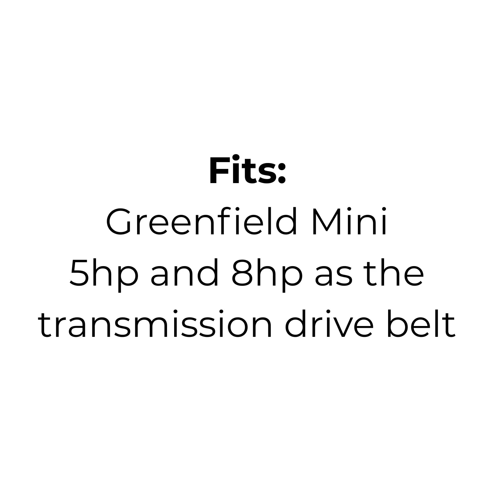 Belt Replaces Greenfield Anniversary/Mini GT371 Transmission Drive Belt
