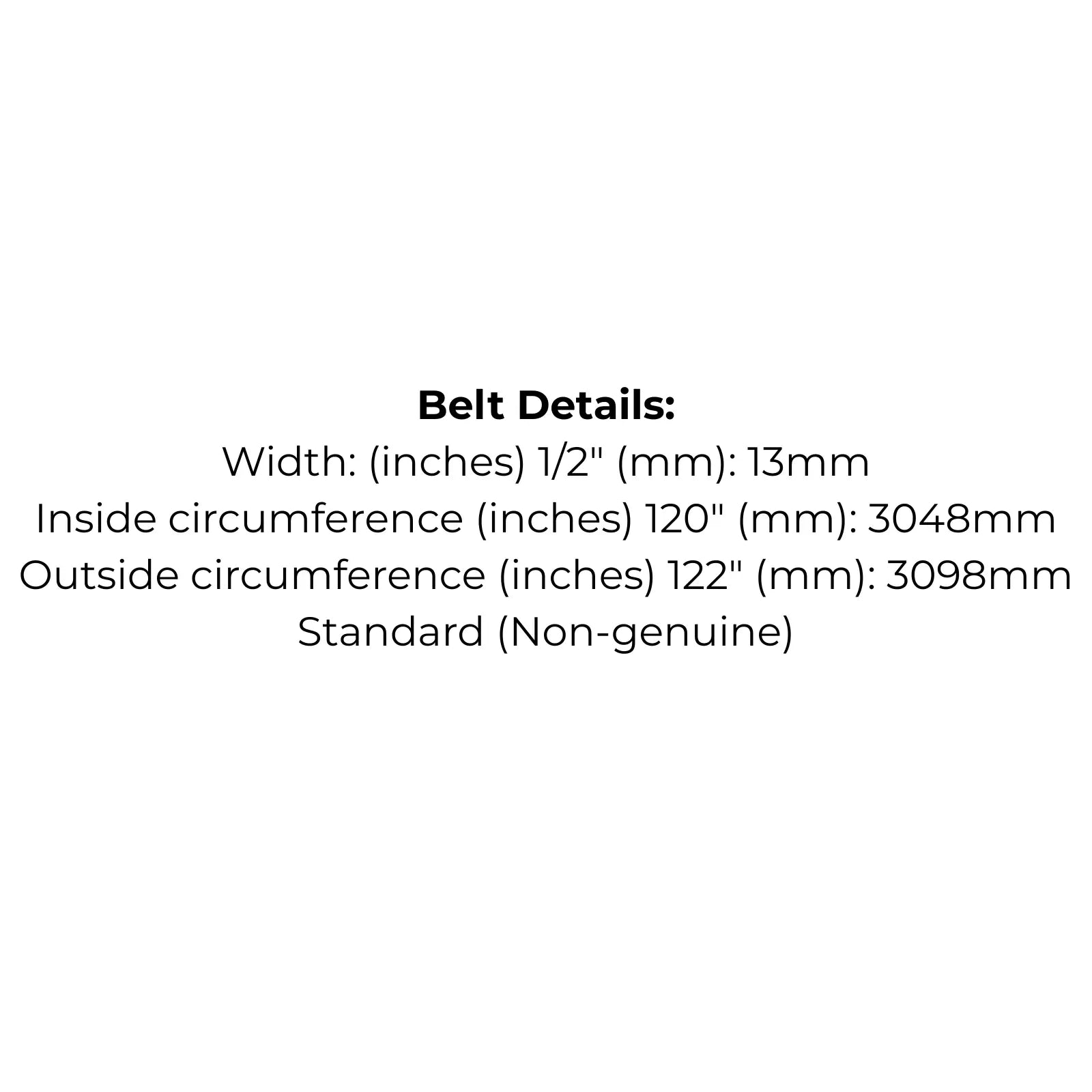 Belt Replaces GT2314 for Greenfield Mini Mow