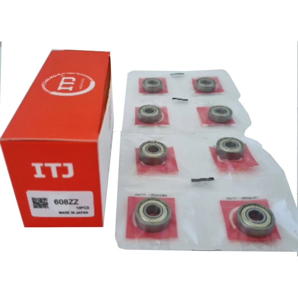 8x Skateboard/Roller Skate Bearings - 608-ZZ ITJ Made in Japan
