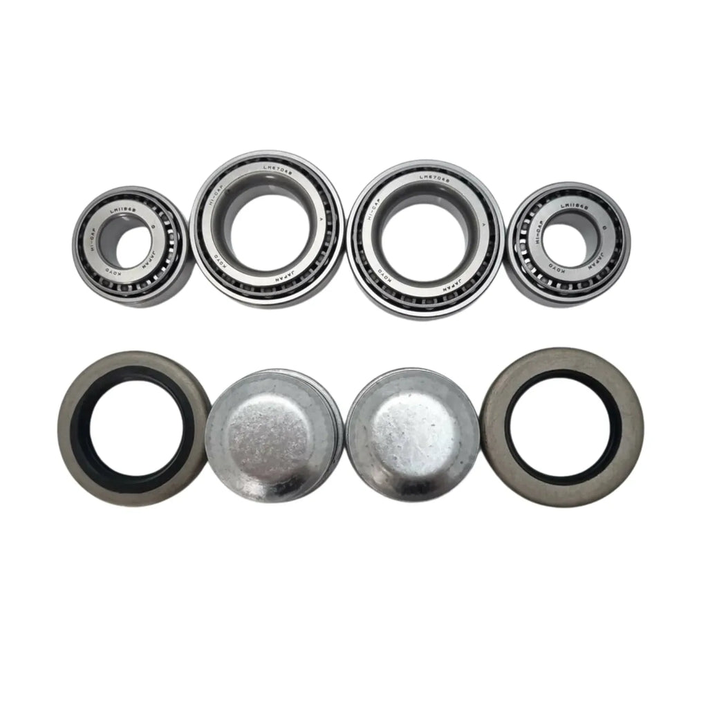 2x Standard Trailer Wheel Bearing Kits with DUSTCAPS for Holden Axles. LM67048 and LM11949