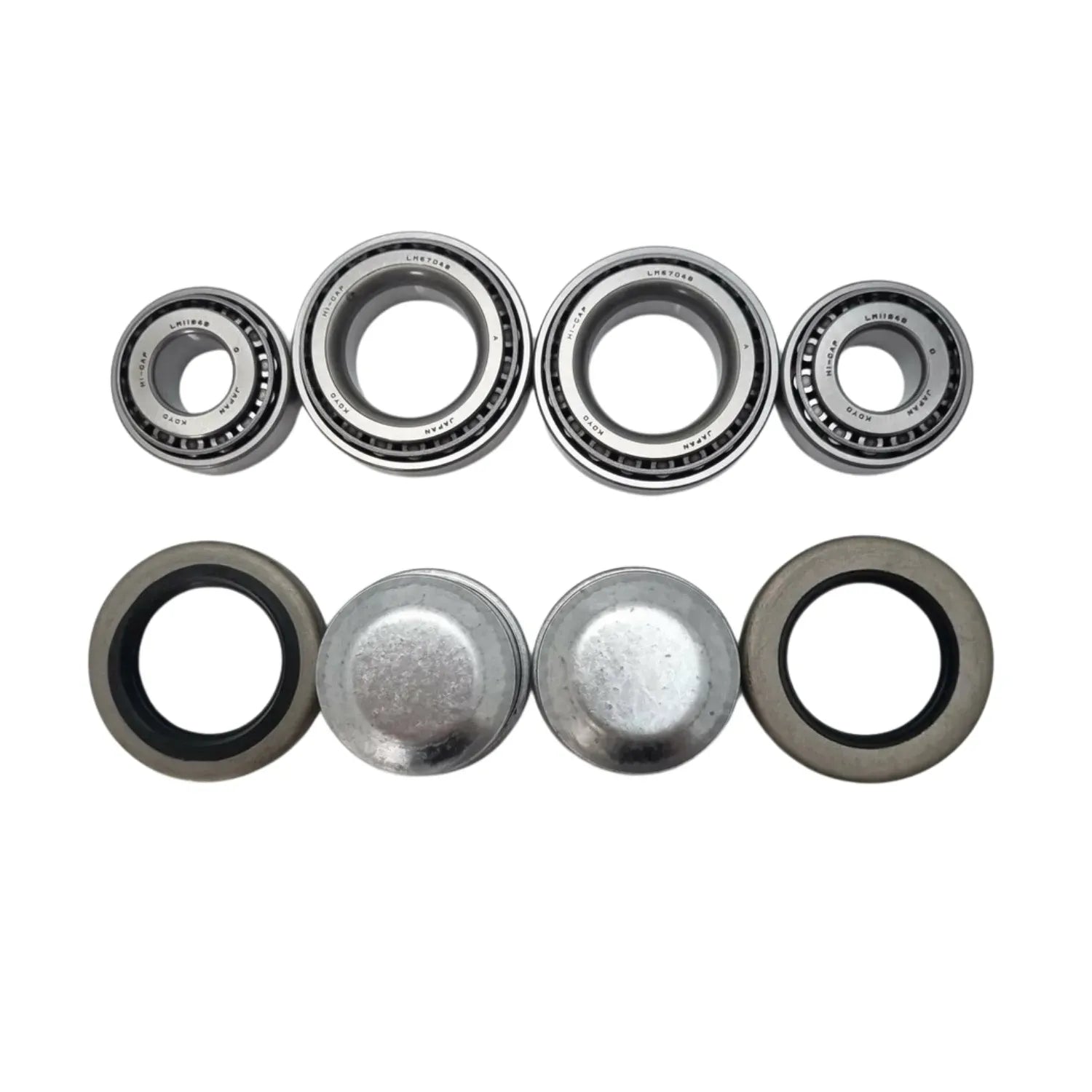 2x Standard Trailer Wheel Bearing Kits with DUSTCAPS for Holden Axles. LM67048 and LM11949