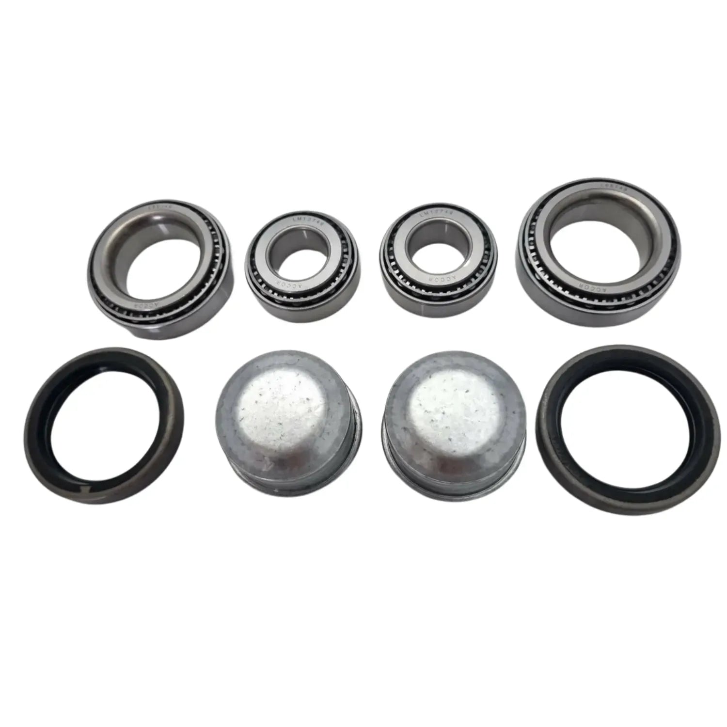 2x Standard Trailer Wheel Bearing Kits with Dustcaps for Ford Axles L68149/10 and LM12749/10