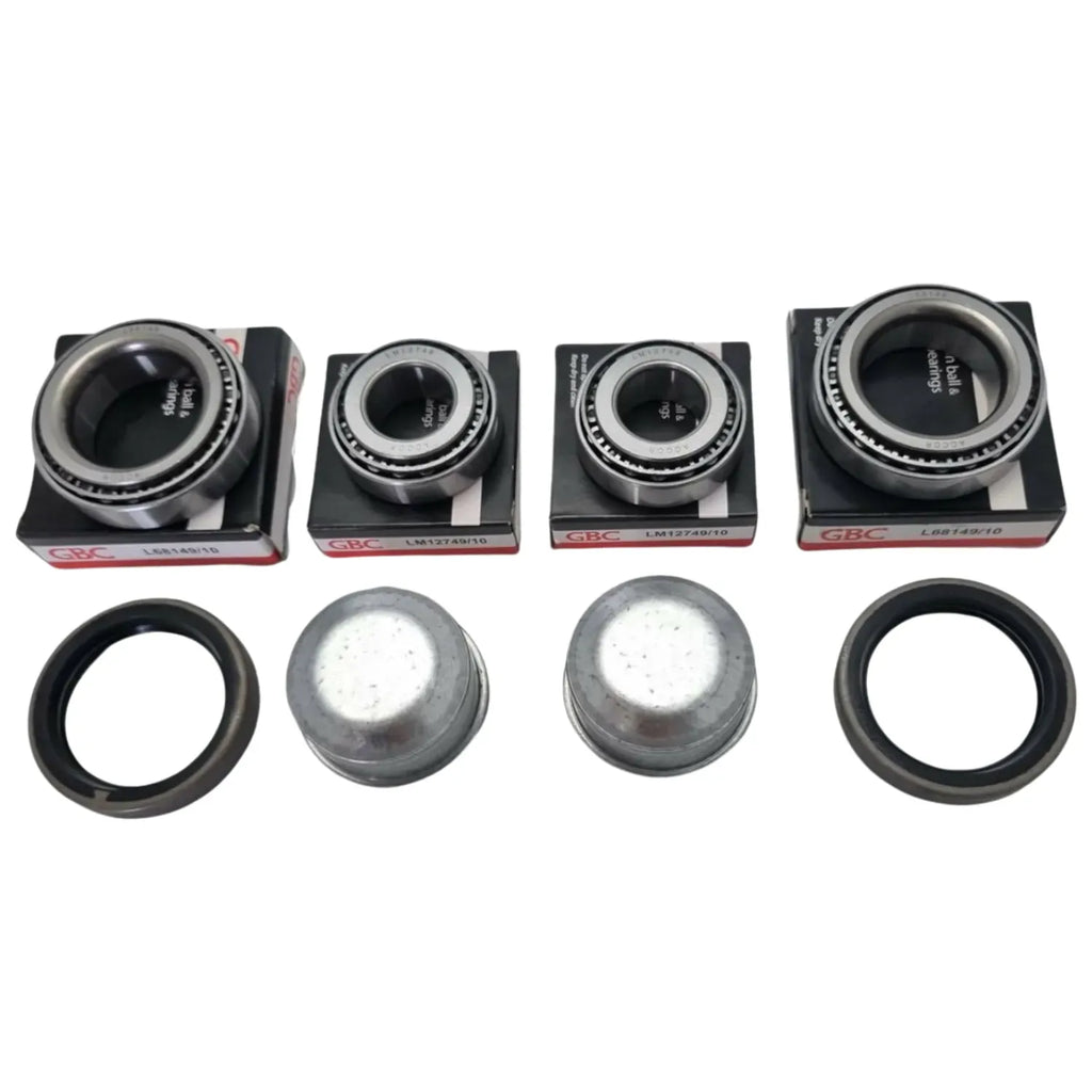 2x Standard Trailer Wheel Bearing Kits with Dustcaps for Ford Axles L68149/10 and LM12749/10