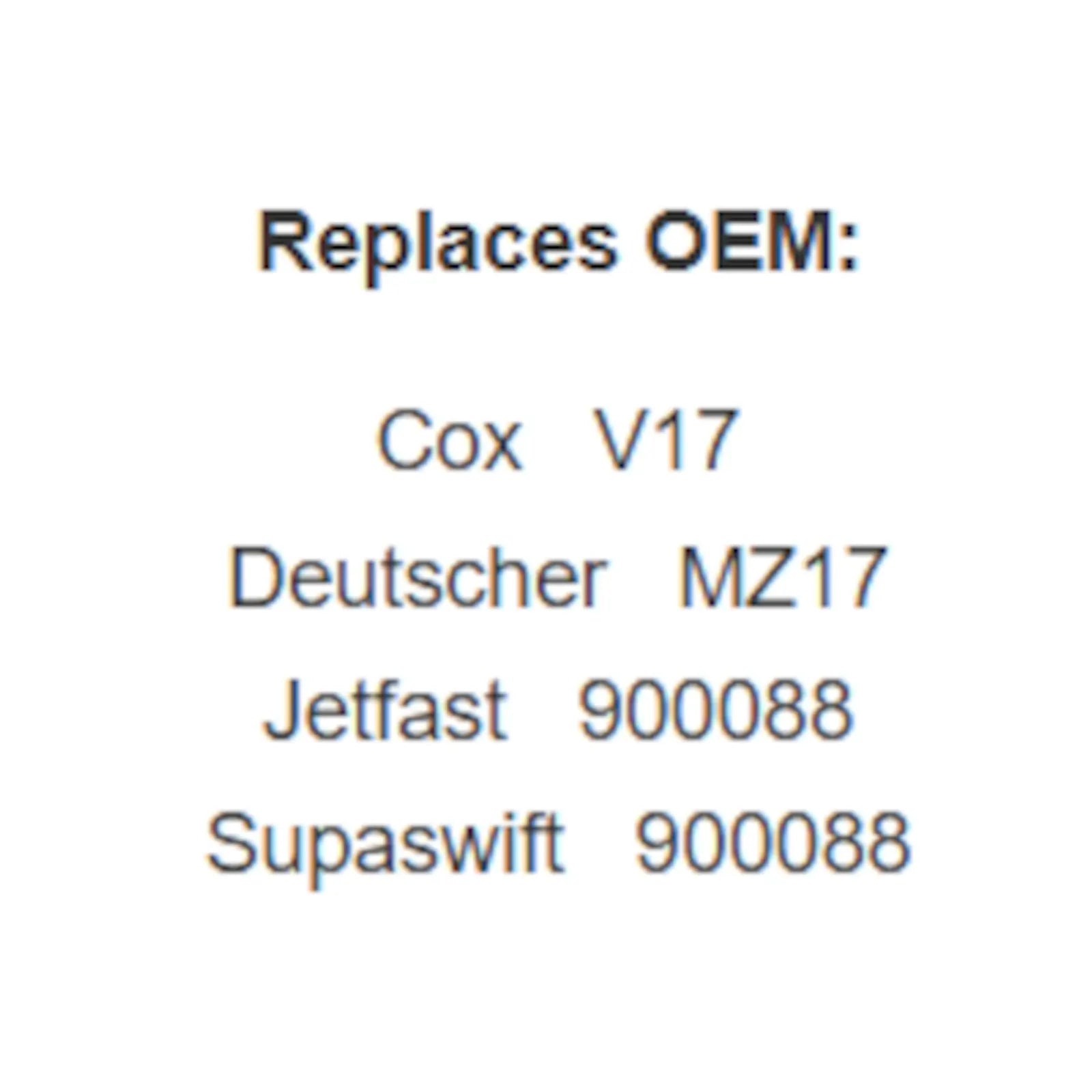 Belt Replaces Cox V17, Deutscher MZ17, Jetfast and Supaswift 900088