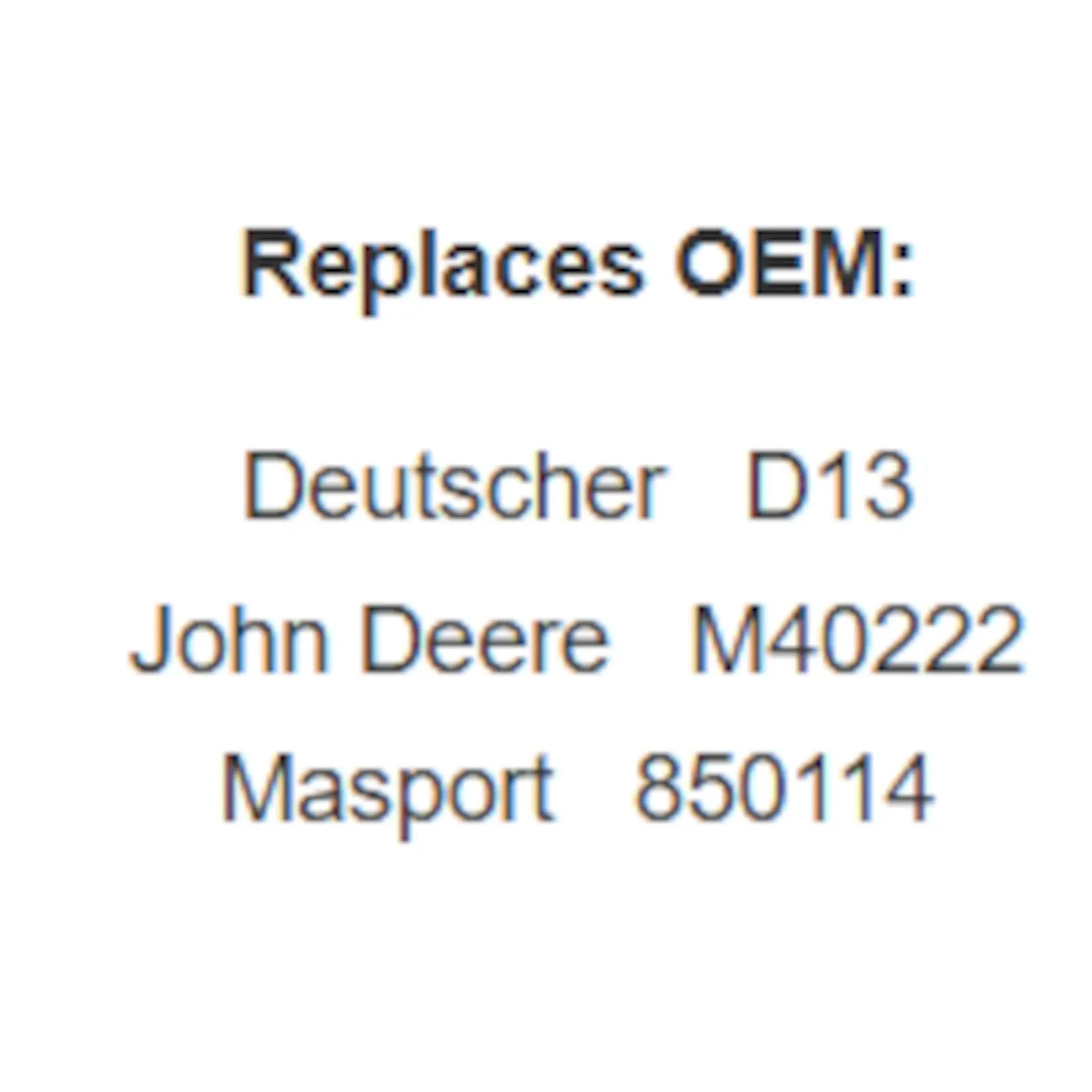 Belt Replaces Deutscher D13, John Deere M40222 or Masport Grassmaster 850114