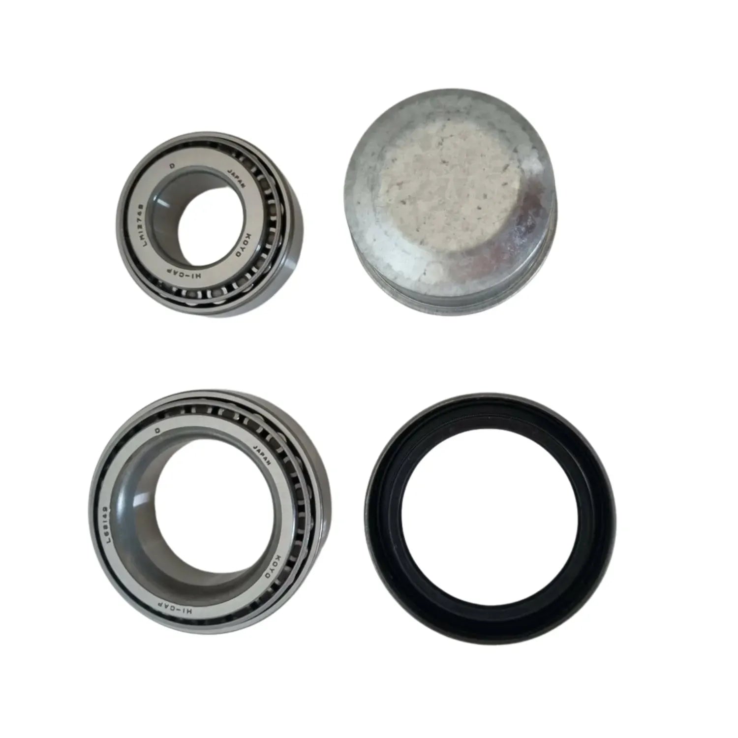 Japanese Trailer Bearing Kit with Dustcap and Wheel Bearing Grease to suit Ford Axels L68149/10 and LM12749/10